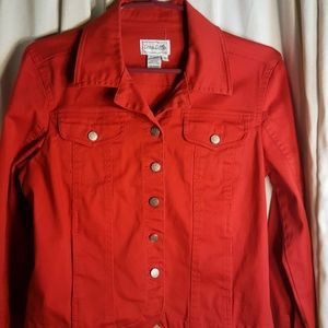 Love a Litle red denim jacket
